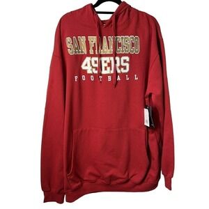 Fanatics San Francisco 49ers Men's Hoodie NFL Logo Drawstring Hood 2X- New